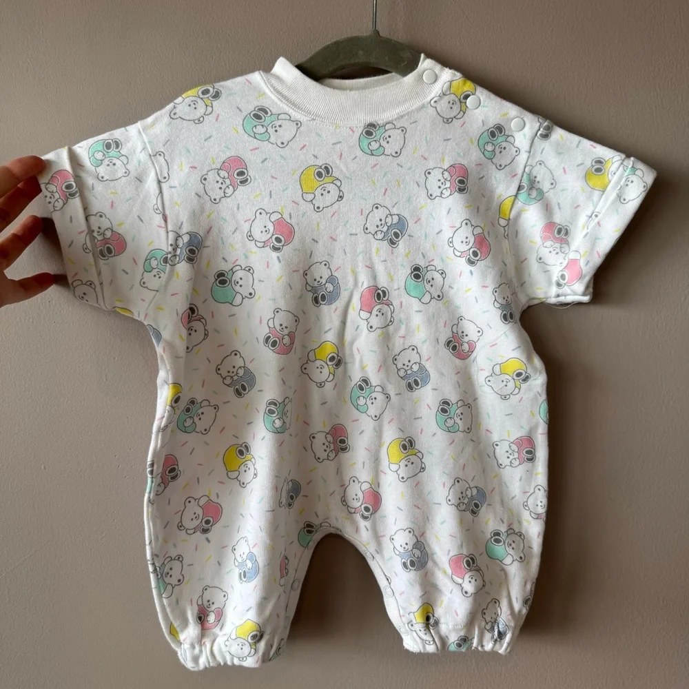 Vintage Baby Rageous Bears and Sprinkles Bubble Jumpsuit‎ Size 9 months